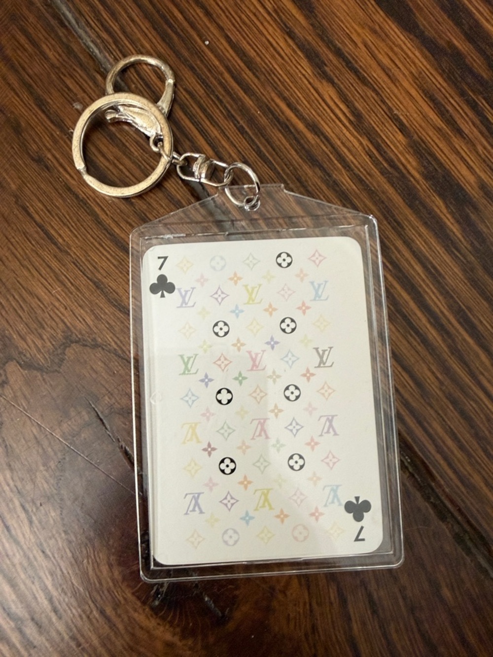 Louis Vuitton Multicolor Monogram Card Keychain with Gold Hardware